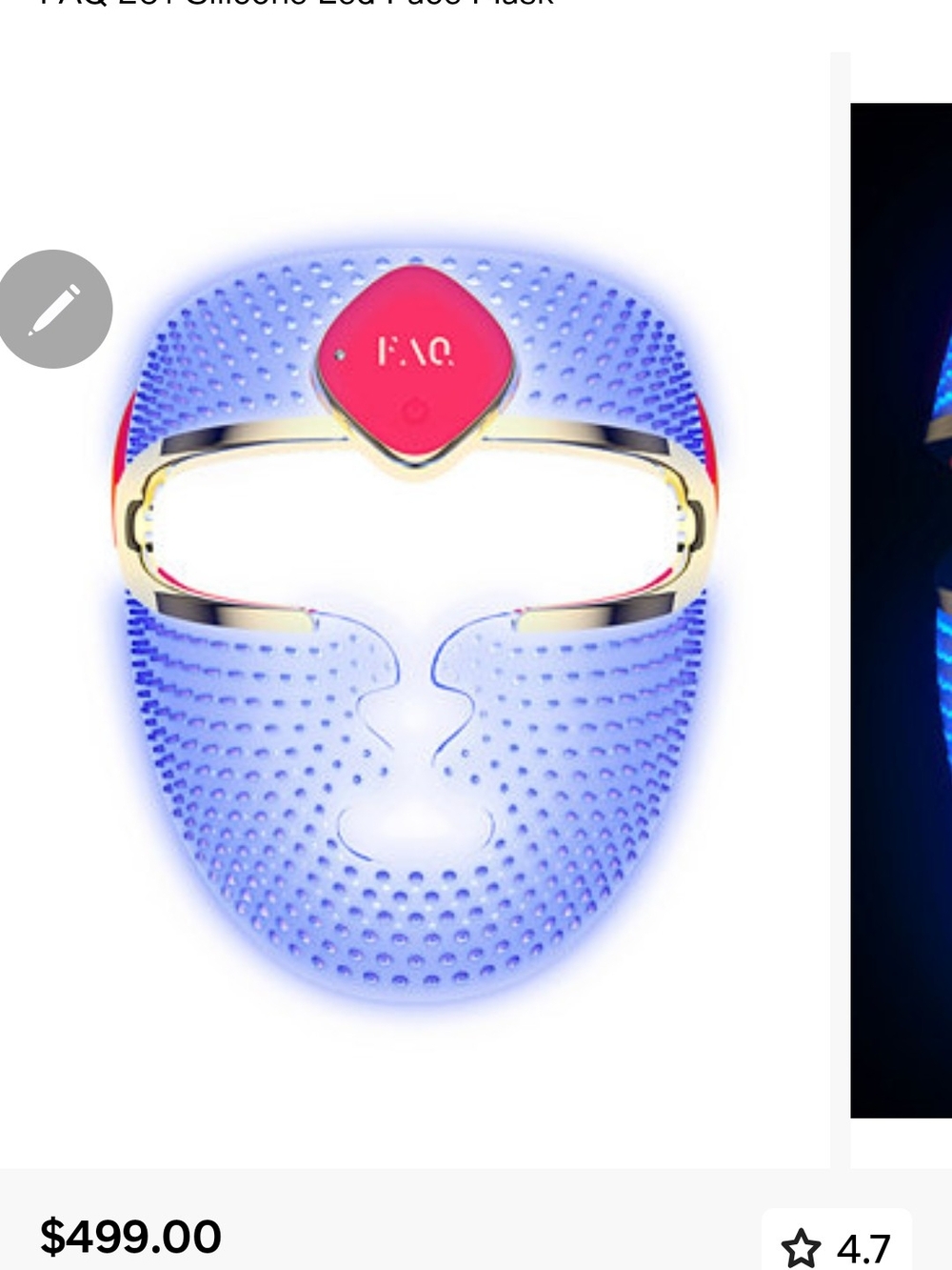 $499 FOREO FAQ 201 Silicone LED Face Mask - Picture 6 of 7